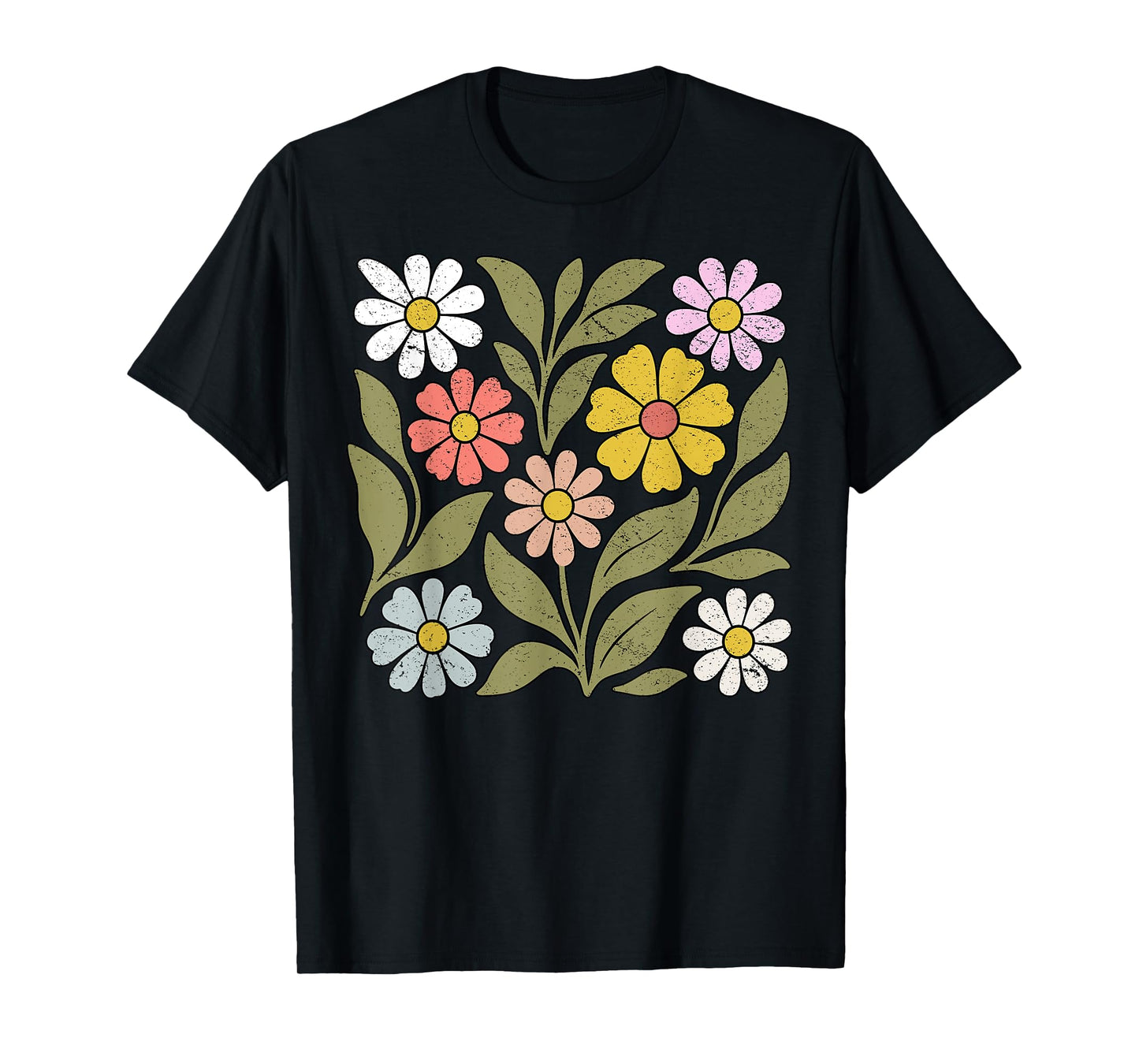 Boho Wildflower Floral Garden Plant T-Shirt
