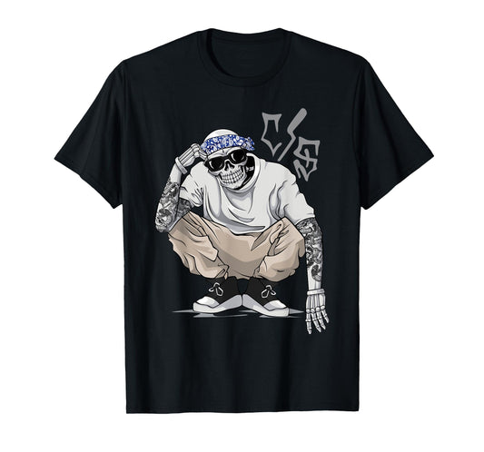 Cholo Chicano Tattoo Cool Mexican Gangster Skeleton Mexico T-Shirt