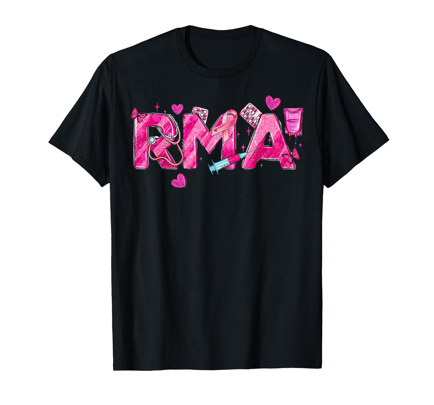 RMA Registered Medical Assistant Nurse Breast Cancer Month T-Shirt
