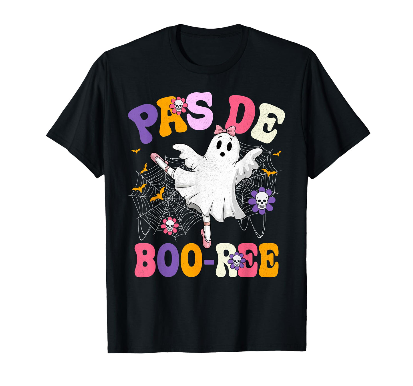 Pas De Boo-Ree Groovy Halloween Costume Ballet Dancing Ghost T-Shirt