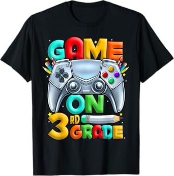 Game On 3rd Grade Back To School 3rd Grade Level Unlocked T-Shirt