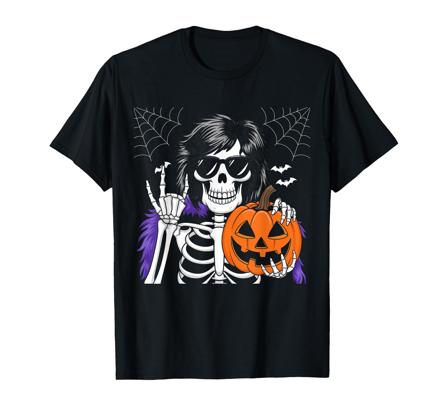Spooky Bigfoot Jack O Lantern Skeleton Halloween T-Shirt