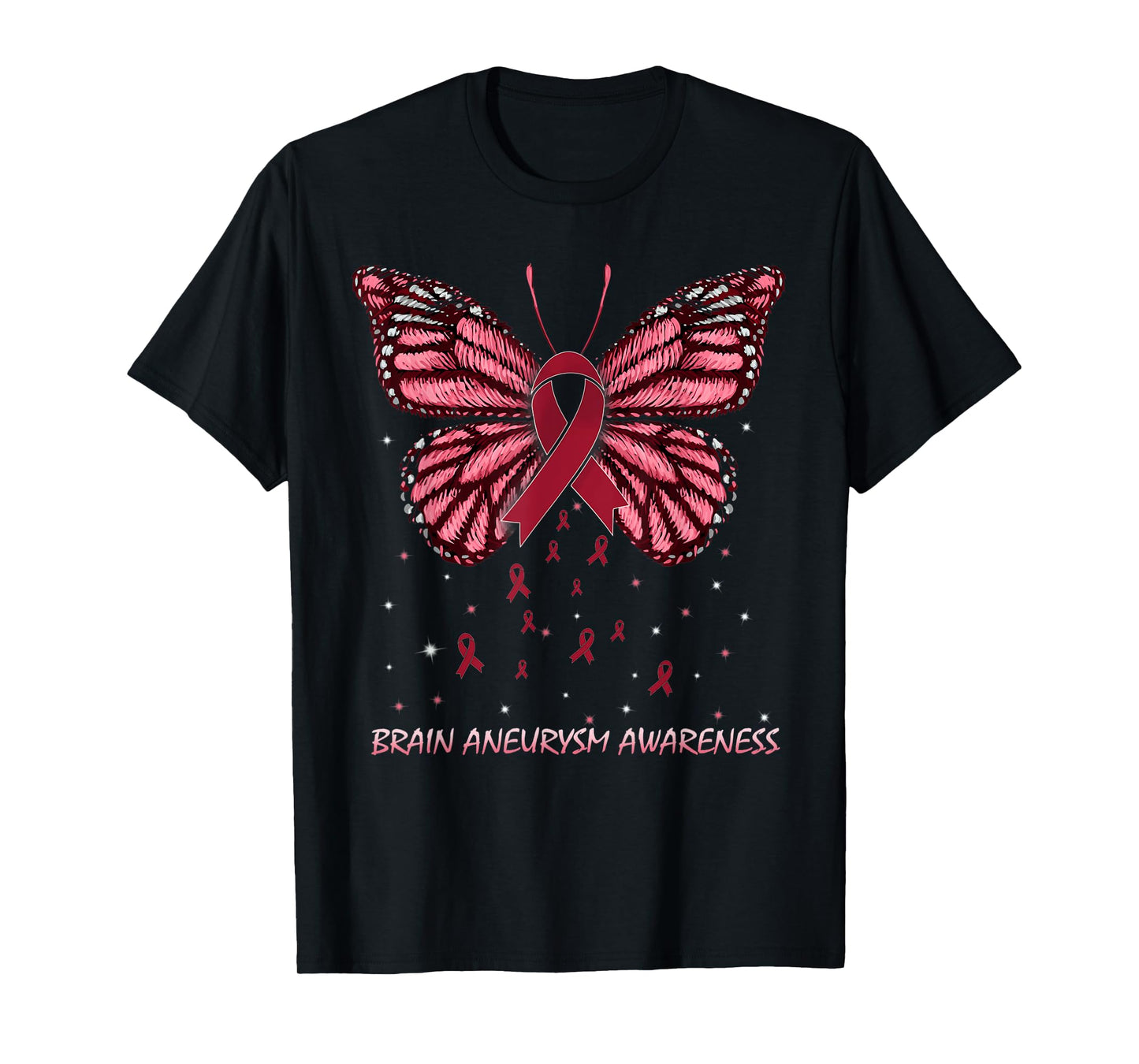 Brain Aneurysm Awareness Butterfly T-Shirt