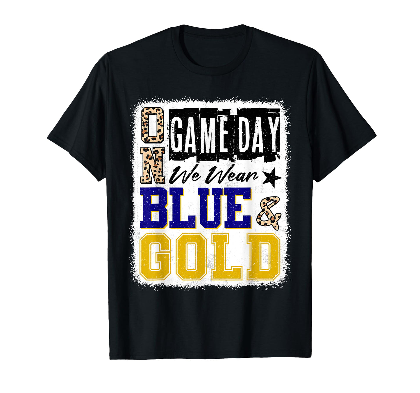 On Gameday Football We Wear Blue And Gold School Spirit T-Shirt