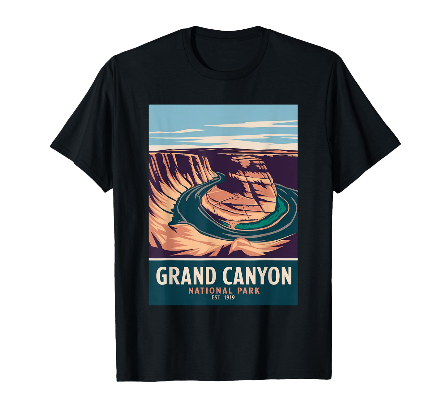 Grand Canyon National Park Vintage Camping Hiking Men Women T-Shirt