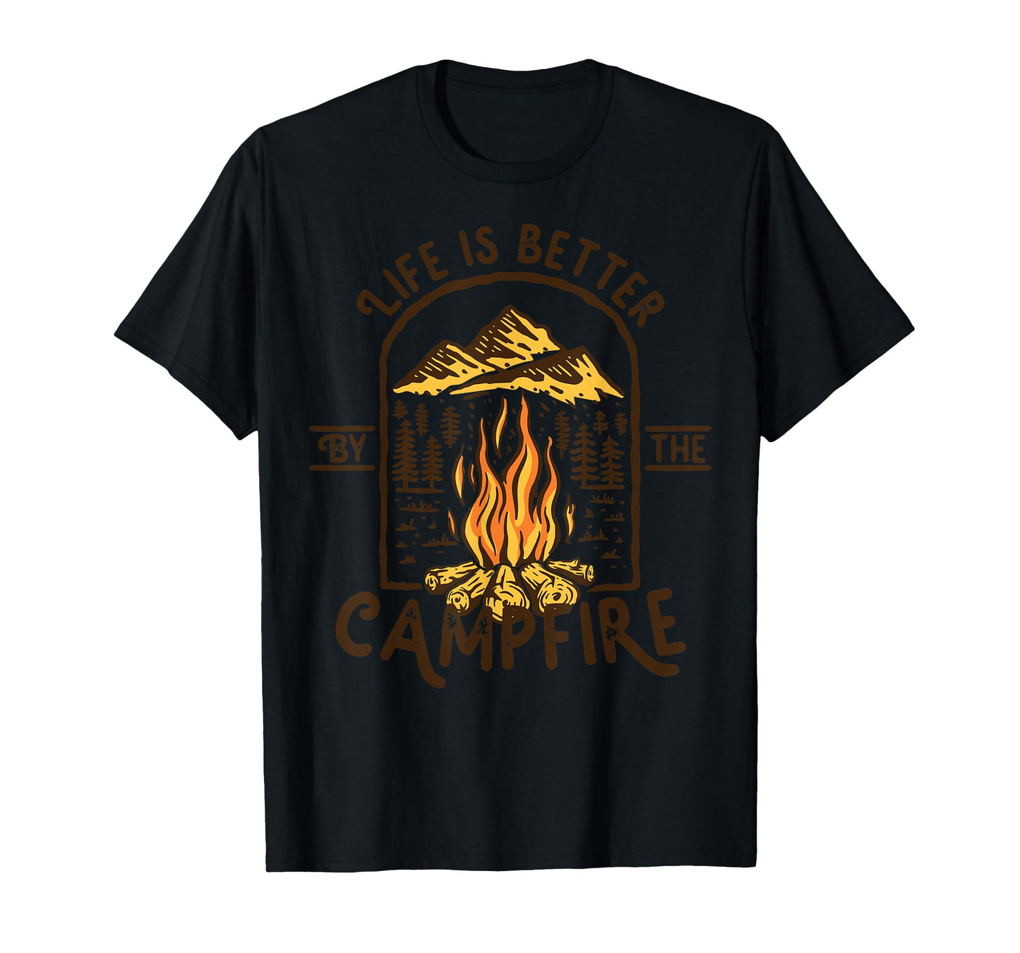 Life Is Better At The Campfire Funny Vintage Camping Camper T-Shirt