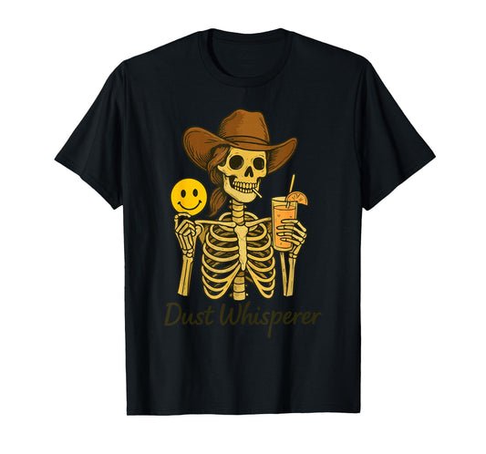 Cowgirl Skeleton with Lemonade Dust-Whisperer Gifts T-Shirt