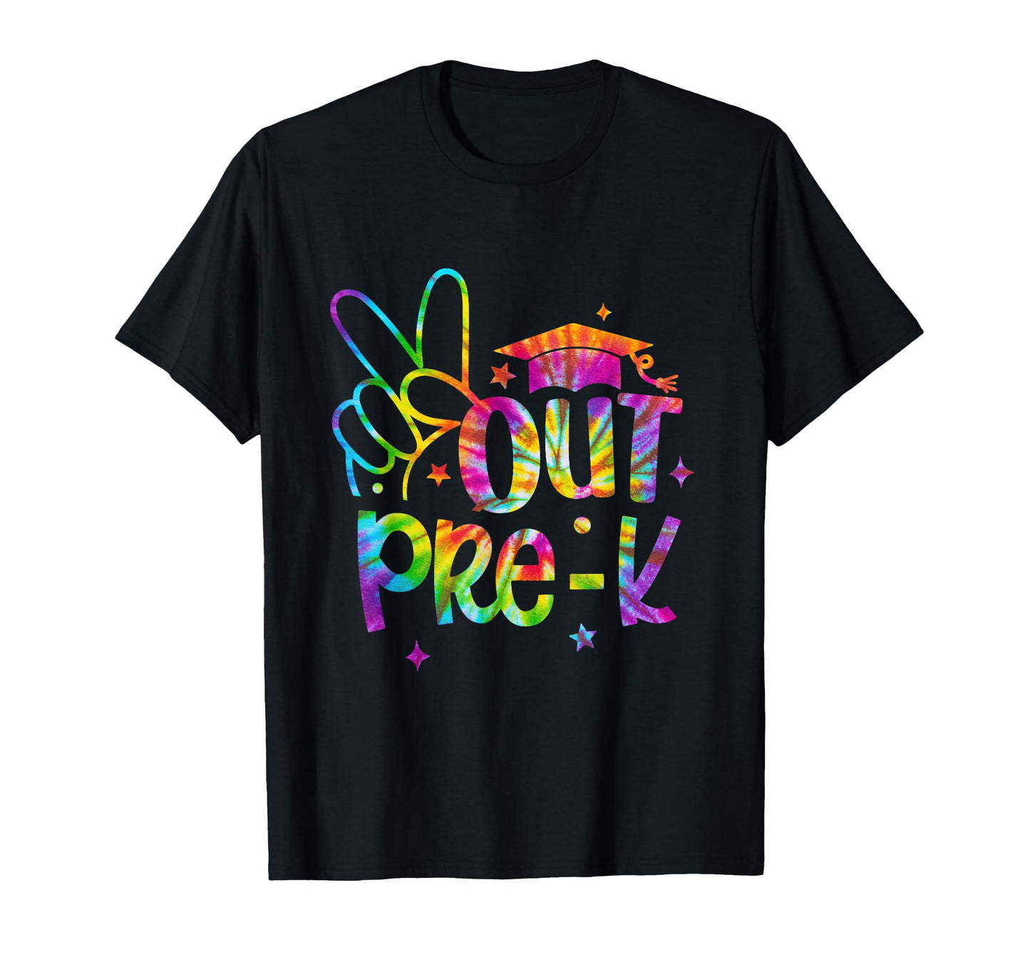Peace Out Pre-K Preschool Happy Last Day Of School Tie Dye T-Shirt