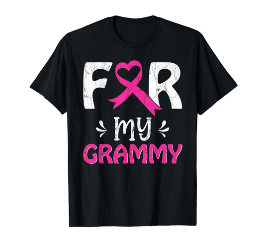 Pink Ribbon For My Grammy Breast Cancer Awareness Day T-Shirt