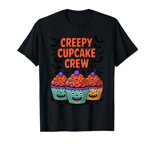 Creepy Cupcake Crew Funny Baking Cupcakes Zombies Halloween T-Shirt