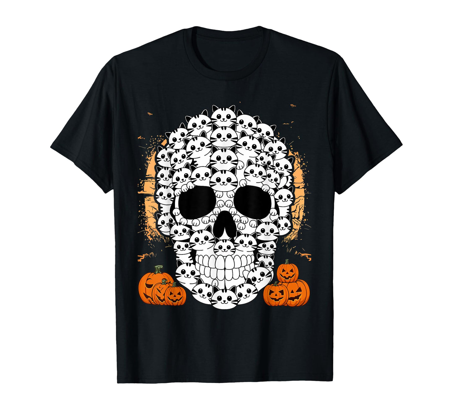 Skull Kitty Skeleton Halloween Costume Cat Lover T-Shirt