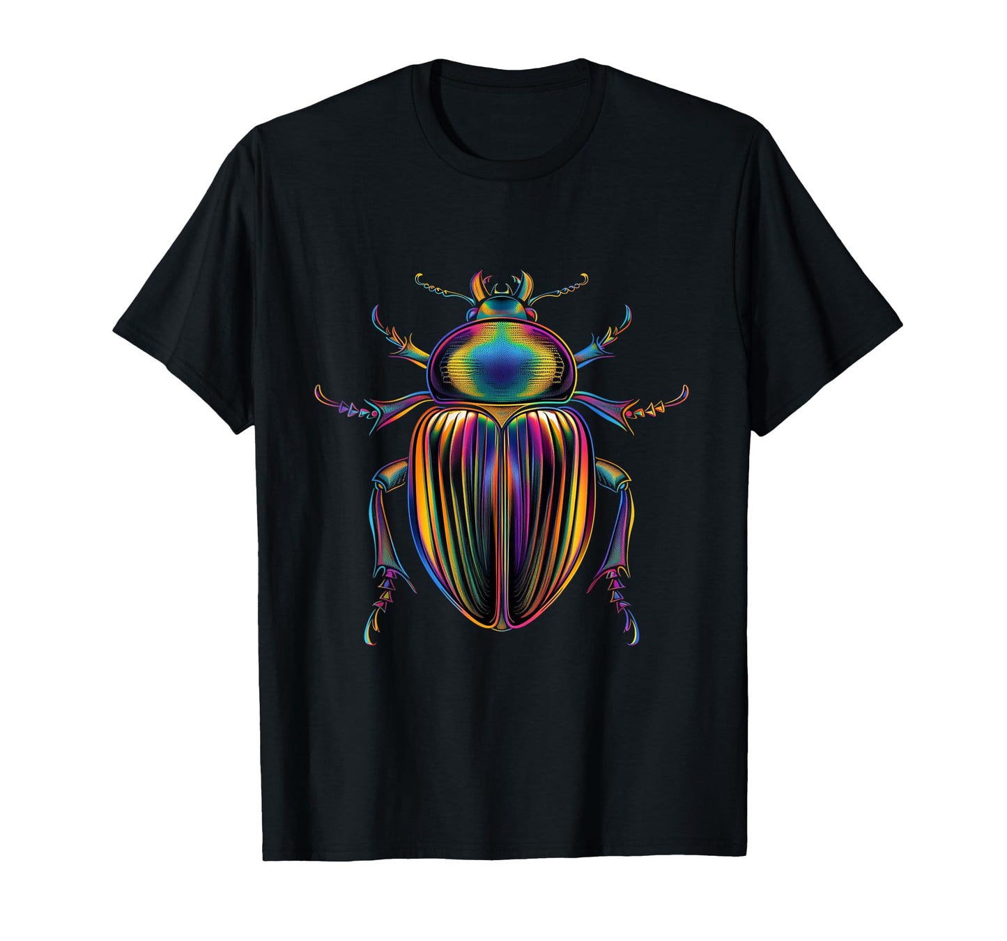 Scarab Beetle Colourful Insects Beetle Entomology Scarabaeus T-Shirt