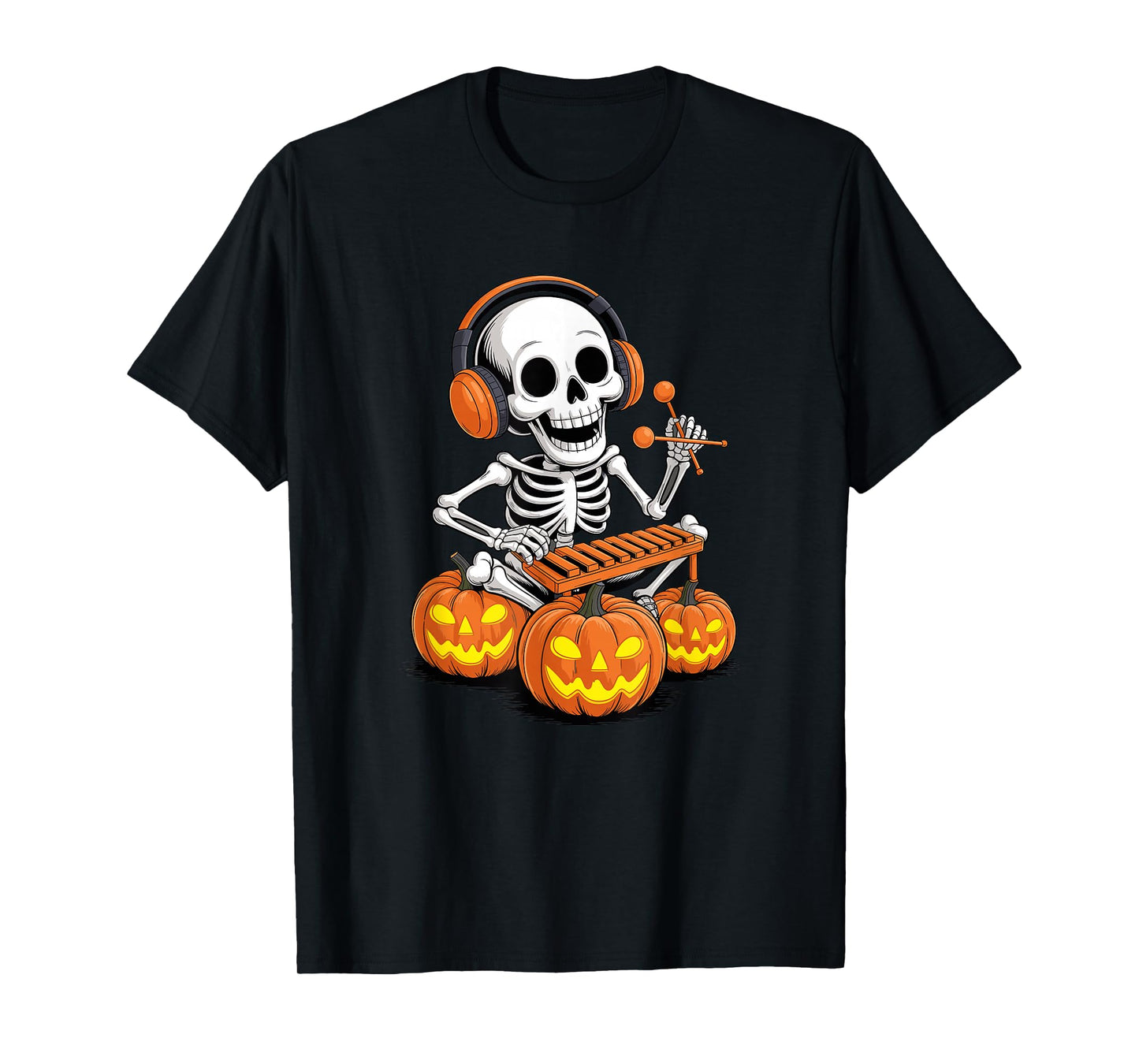 Halloween Skeleton Marimba Instrument T-Shirt