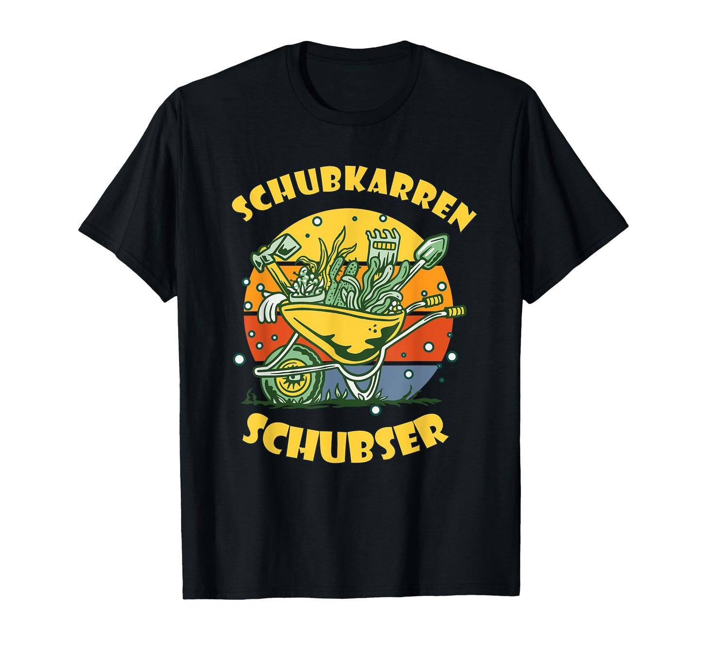 Gardening fun. Wheelbarrow pusher, Funny Garden Gardens T-Shirt
