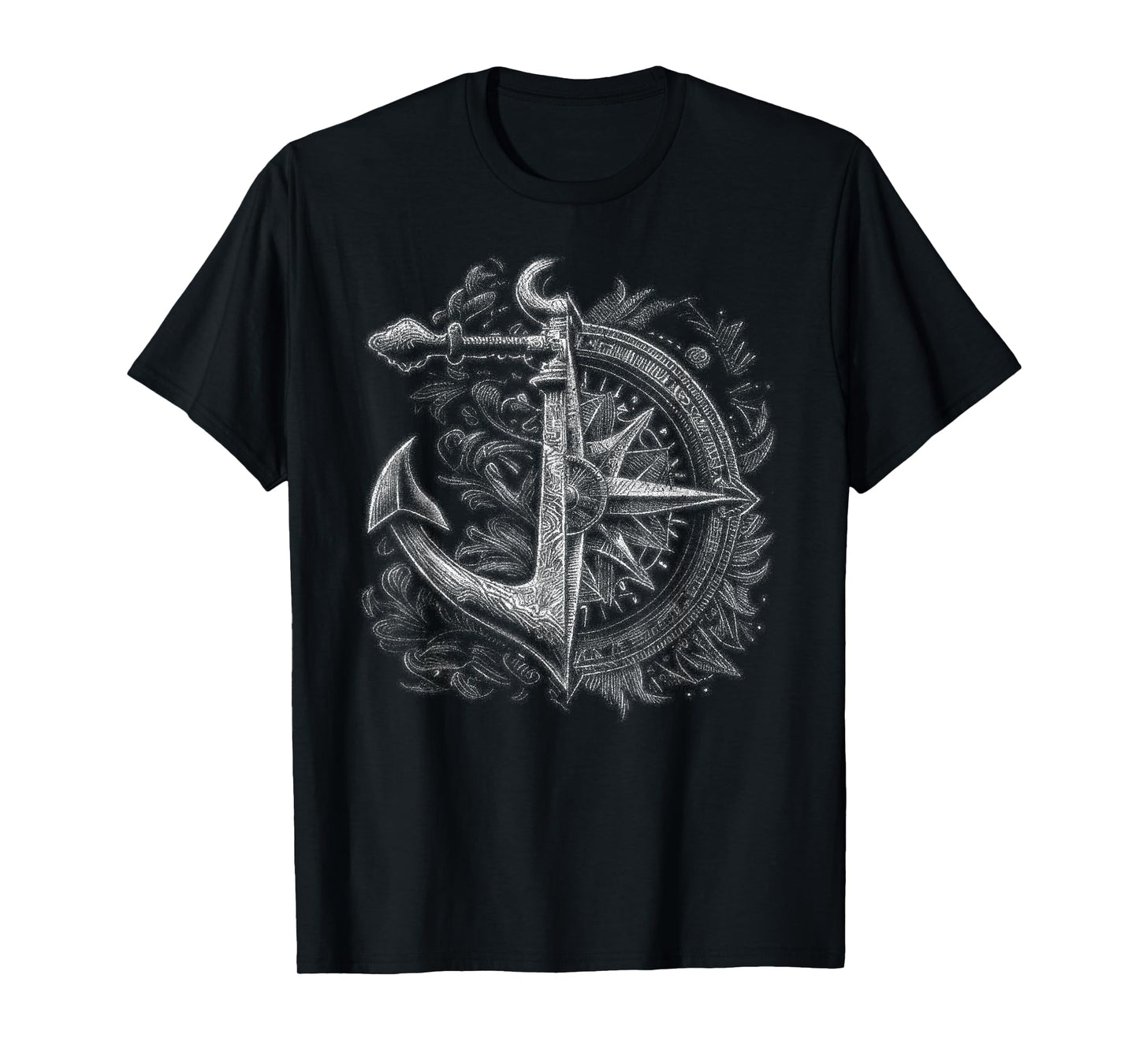Compass and Anchor boating ocean sea retro vintage Sailor T-Shirt