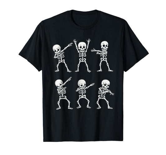 Dancing Skeletons Dance Challenge Halloween Girl Boys Kids T-Shirt