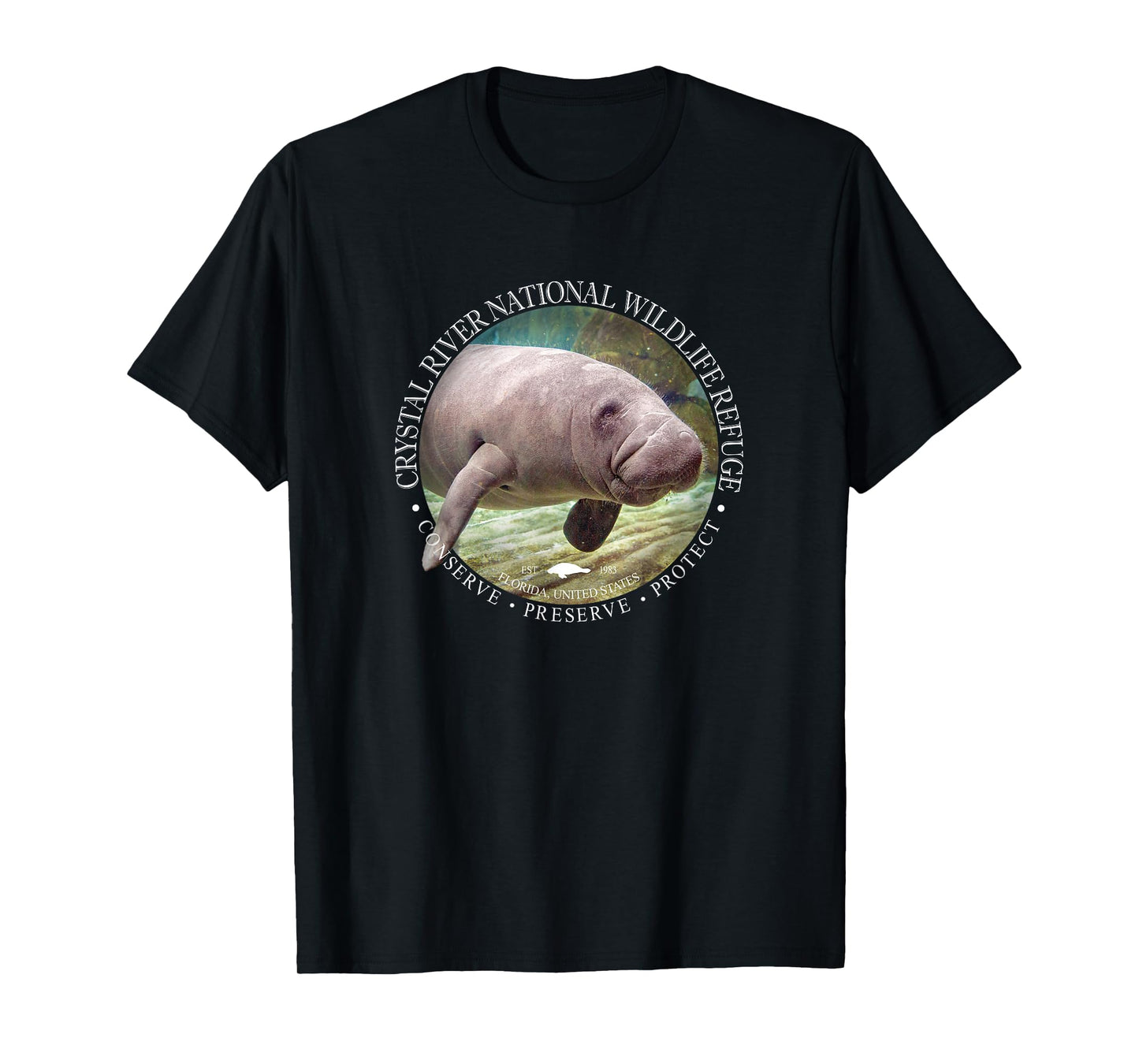 Crystal River Wildlife Refuge Manatee Sea Cow T-Shirt