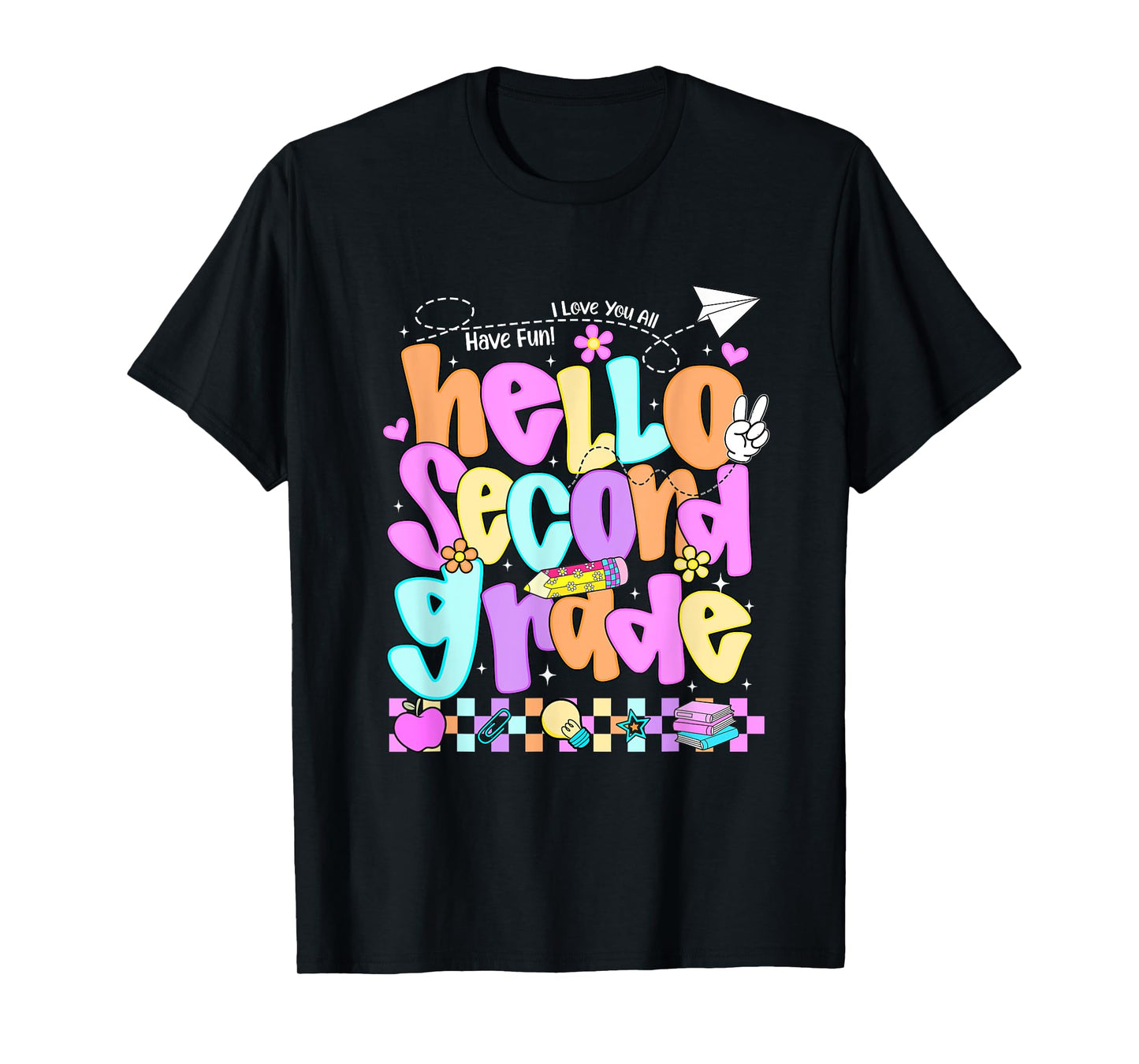 Hello Second Grade First Day of Back To School Teacher Girls T-Shirt
