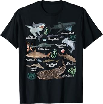 Types Of Shark - Shark Breeds Species - Shark Love T-Shirt