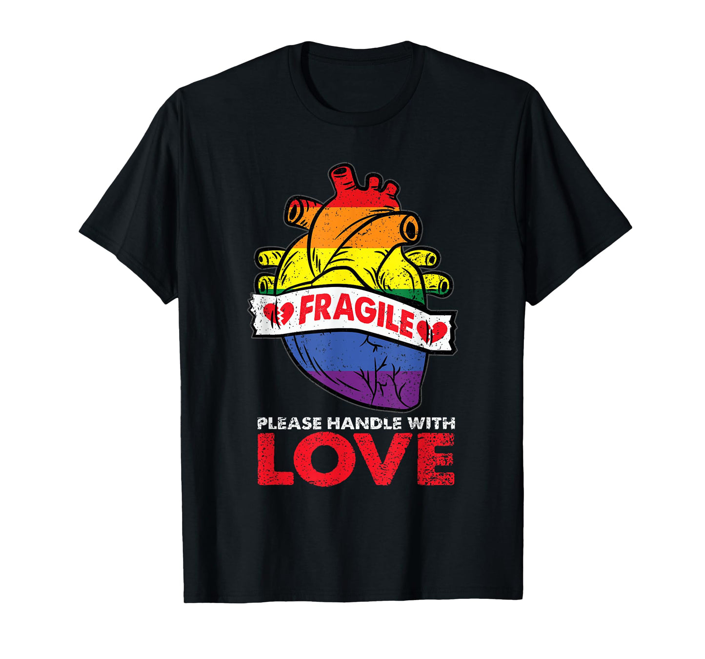 Anatomical Heart LGBT-Q Pride Cardiac Nurse Cardiologist T-Shirt