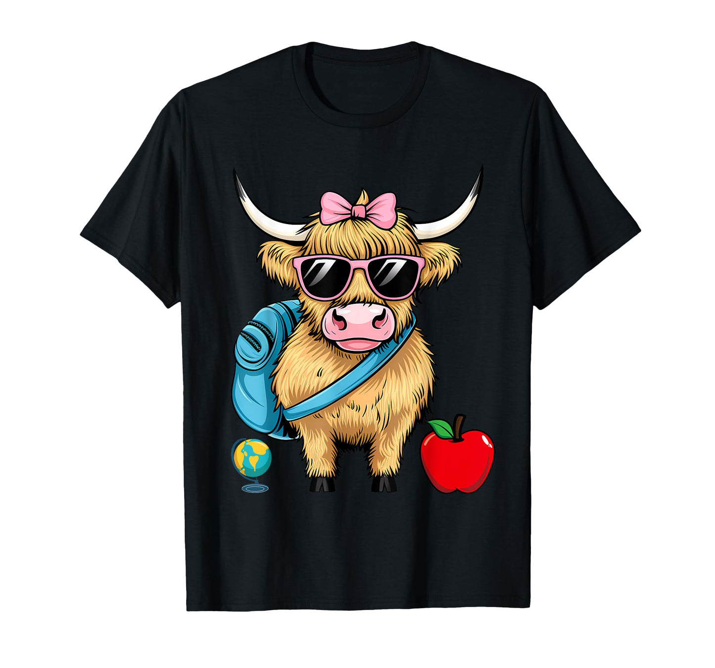 Highland Cow Teacher Back to School Cute Cow Farm Western T-Shirt