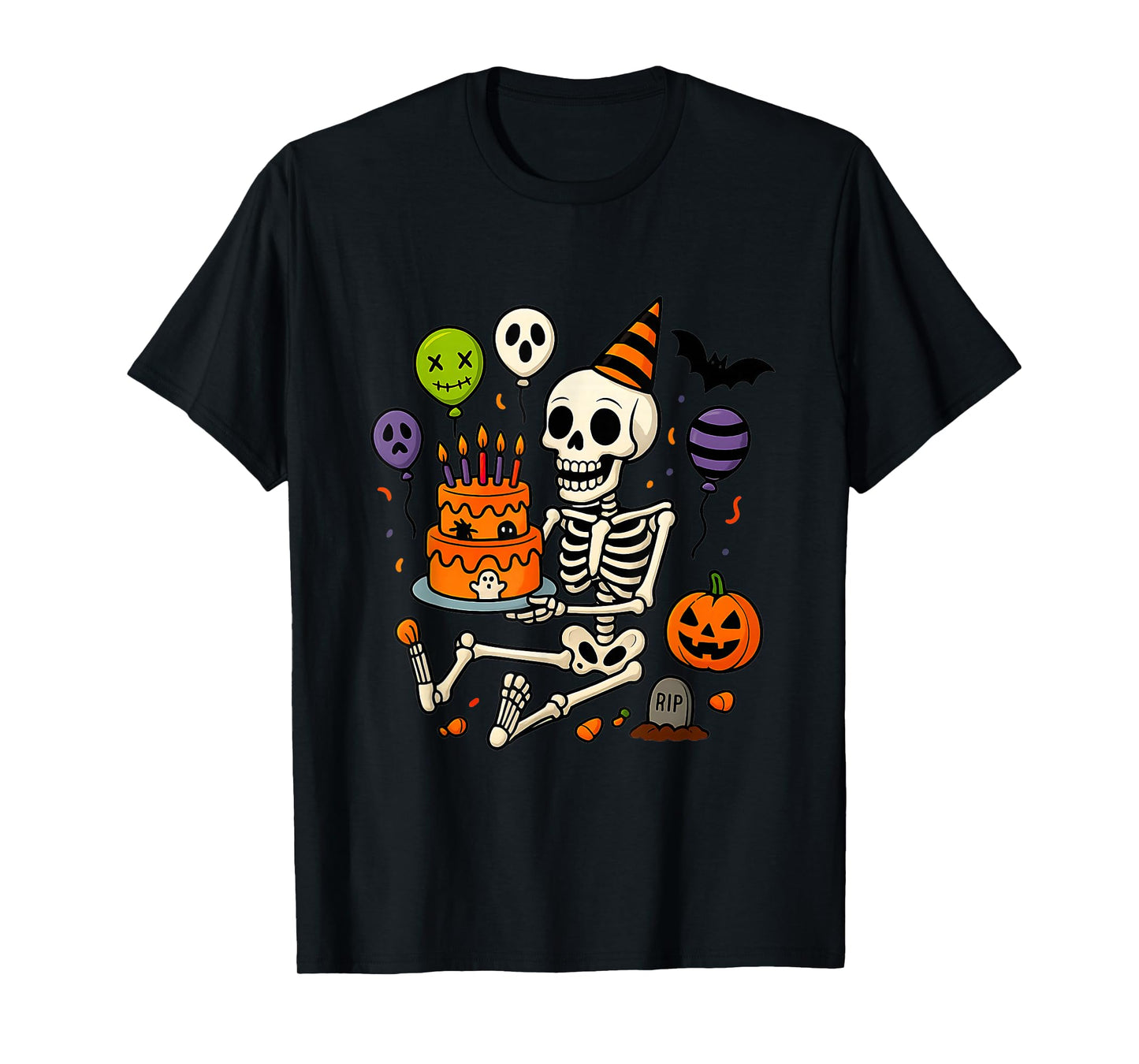 It's My Birthday Skeleton Happy Halloween Party Fun T-Shirt