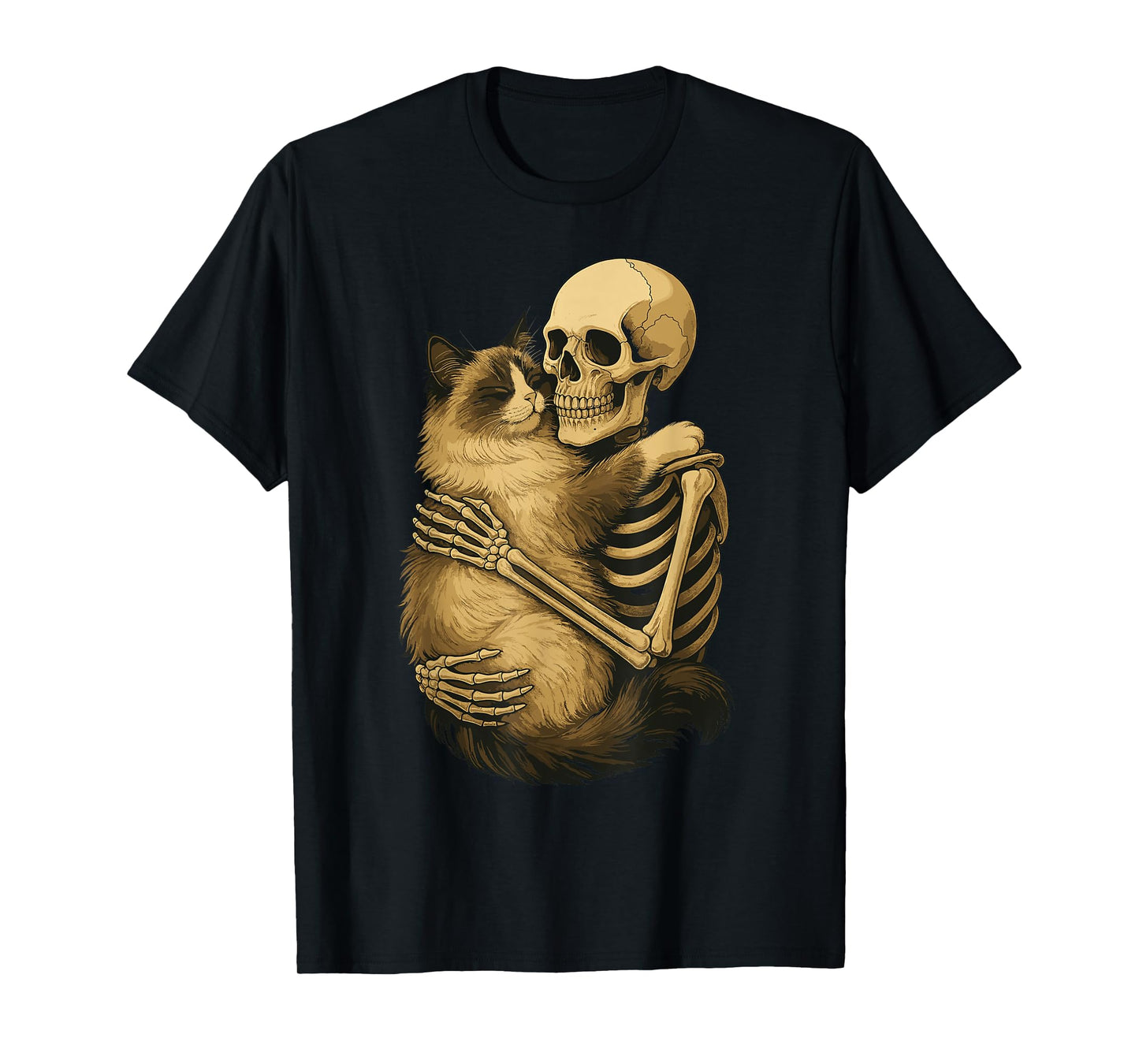 Skeleton Hugging Ragdoll T-Shirt