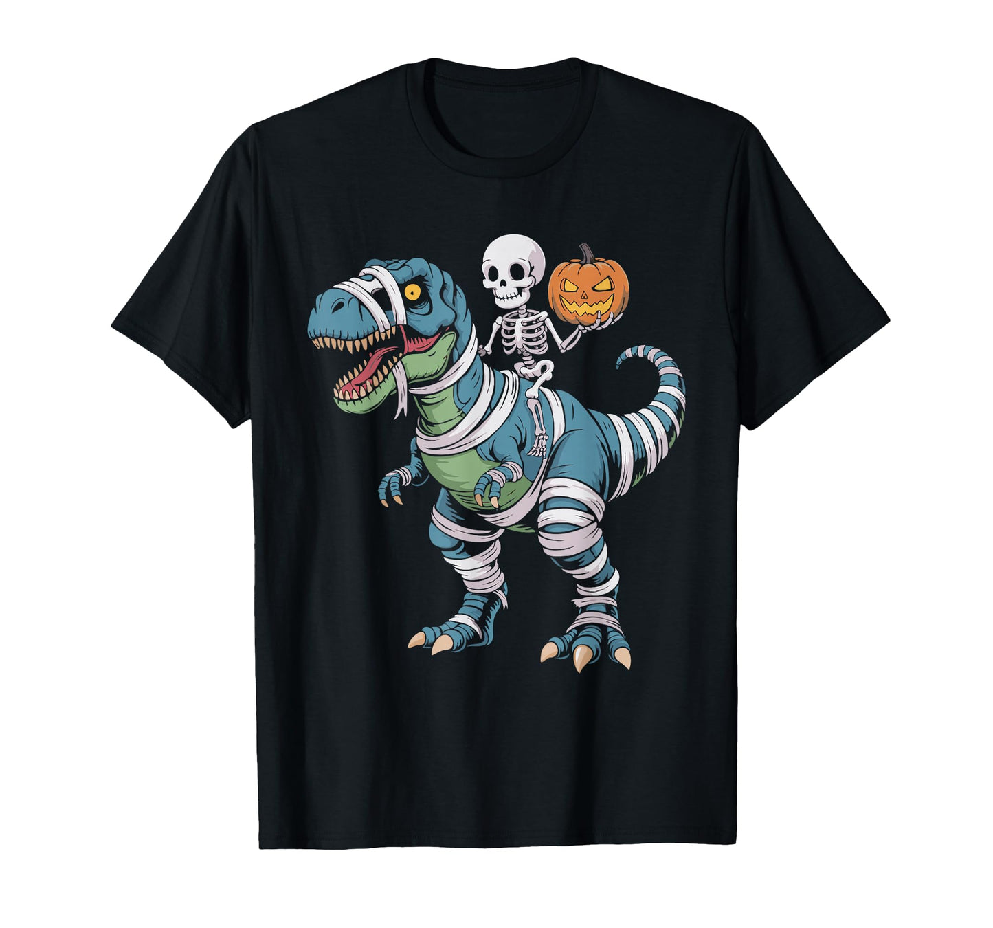 Trex Mummy Skeleton Tyrannosaurus Halloween T-Shirt