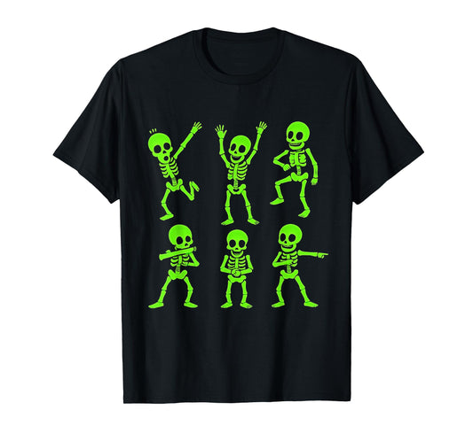 Dancing Skeletons Dance Challenge Halloween Girl Boys Kids T-Shirt