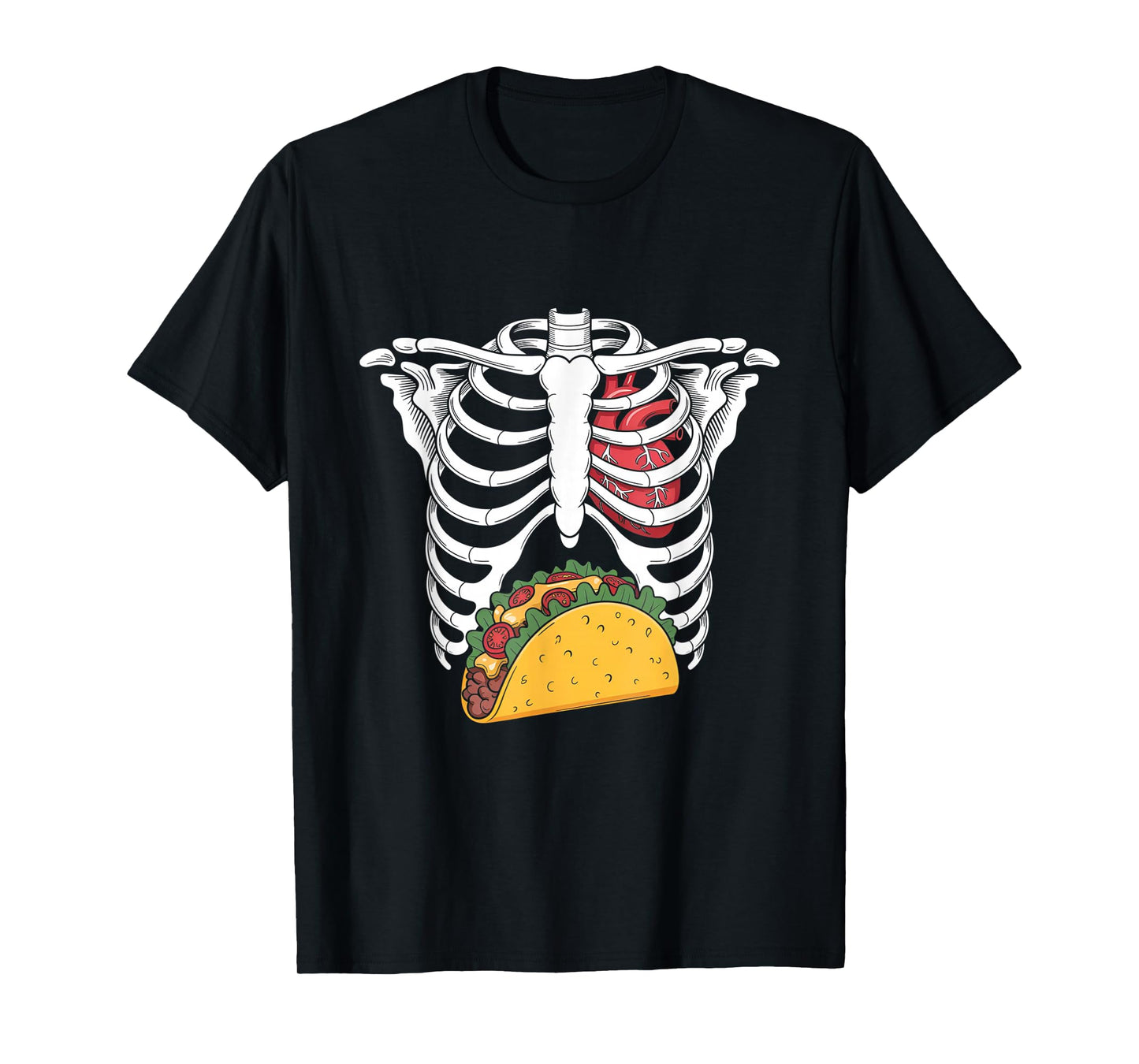 Halloween Dad Skeleton Taco Belly Funny Pregnancy Couple Men T-Shirt