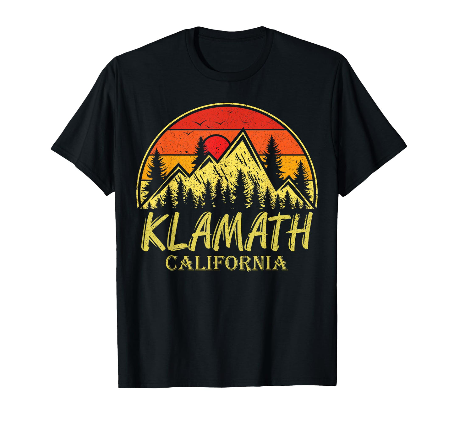 Vintage Klamath California CA Mountains Hike Hiking Souvenir T-Shirt