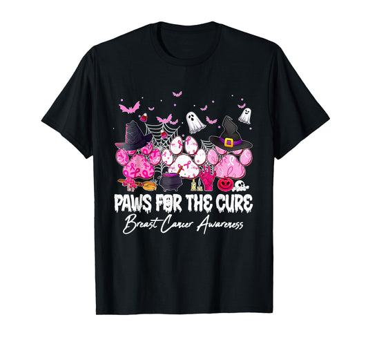 Pink Paws for The Cure Breast Cancer Awareness Dog Cat Lover T-Shirt