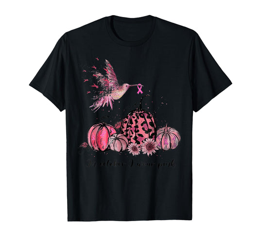 In October We Wear Pink Hummingbird Breast Cancer Awareness T-Shirt