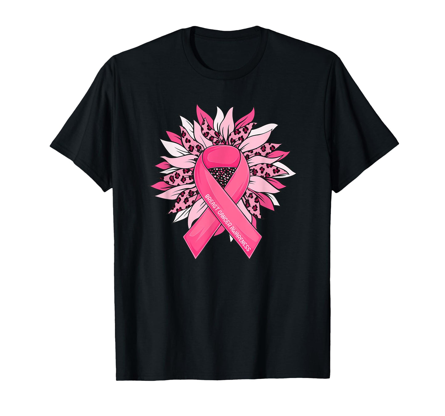 Breast Cancer Pink Ribbon Sunflower Breast Cancer Awareness T-Shirt