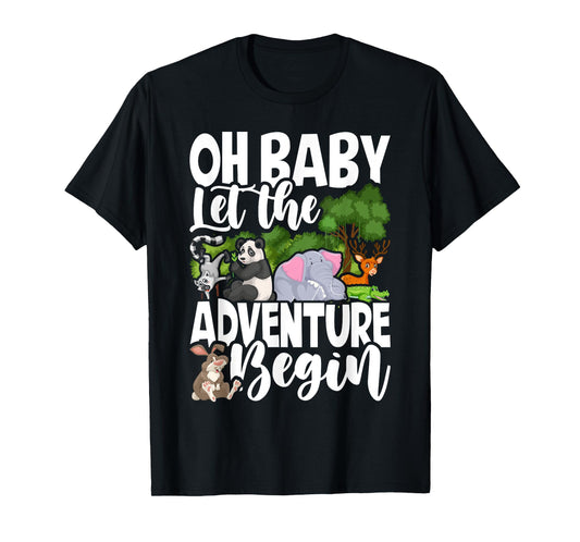 Spring Woodland Baby Shower Animal Theme Matching Neutral T-Shirt
