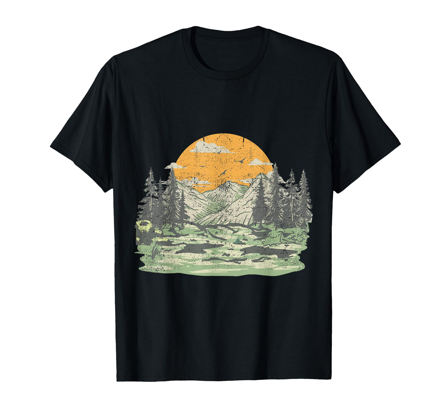 Outdoor Tree Nature Lover Wildlife Retro Forest T-Shirt
