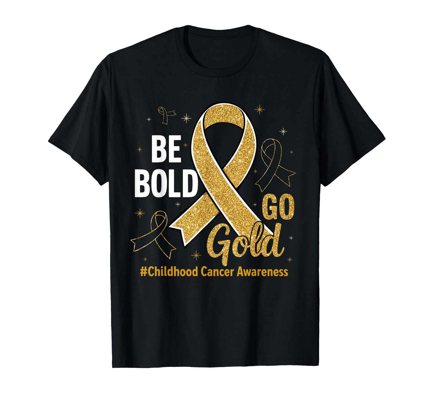 Gold Ribbon Childhood Cancer Awareness Shirts Men Women Kids T-Shirt