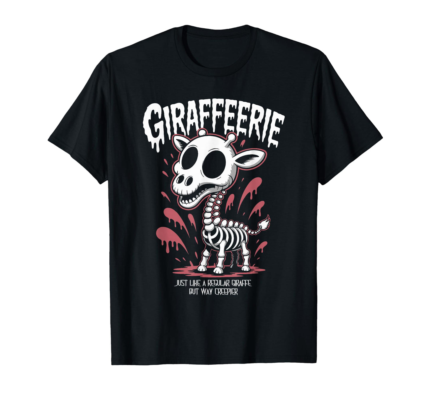 Spooky Giraffe Skeleton Giraffeerie Halloween T-Shirt