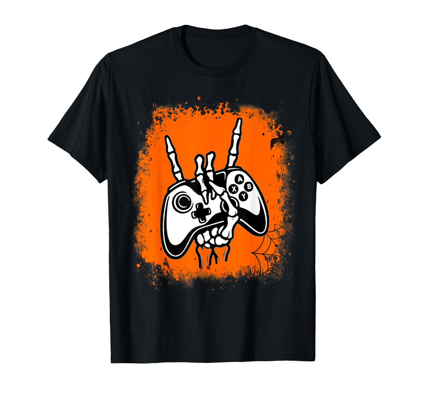 Halloween Skeleton Gamer Video Gaming Men Boys Kids Teens T-Shirt