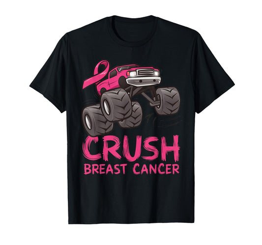 Crush Breast Cancer Pink Ribbon Awareness For Kids T-Shirt