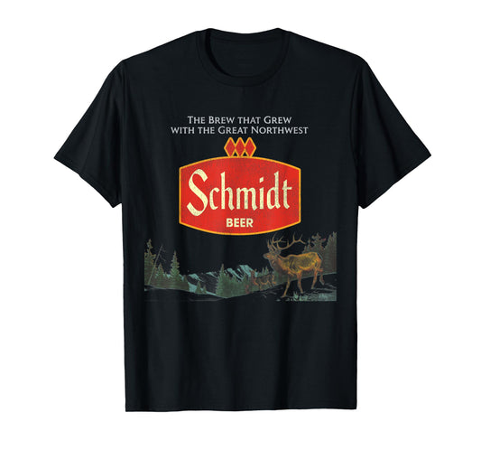 Beer Schmidt Beer Retro Defunct Nature Scene T-Shirt