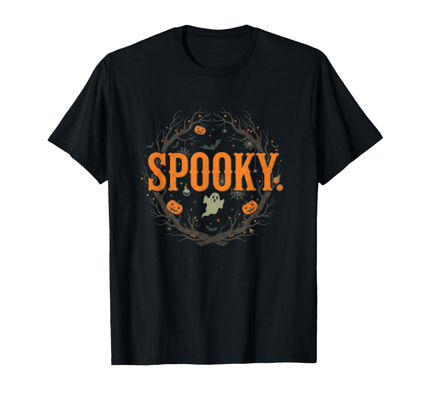 Spooky Jack O Lantern Ghosts Funny Halloween Trick or Treat T-Shirt