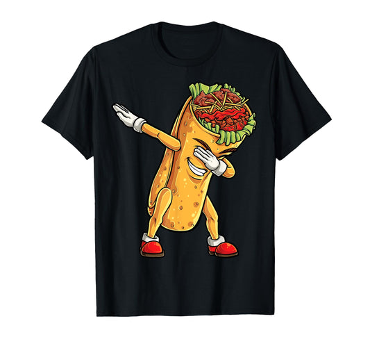 Dabbing Burrito T Shirt Cinco de Mayo Kids Boys Men Women T-Shirt