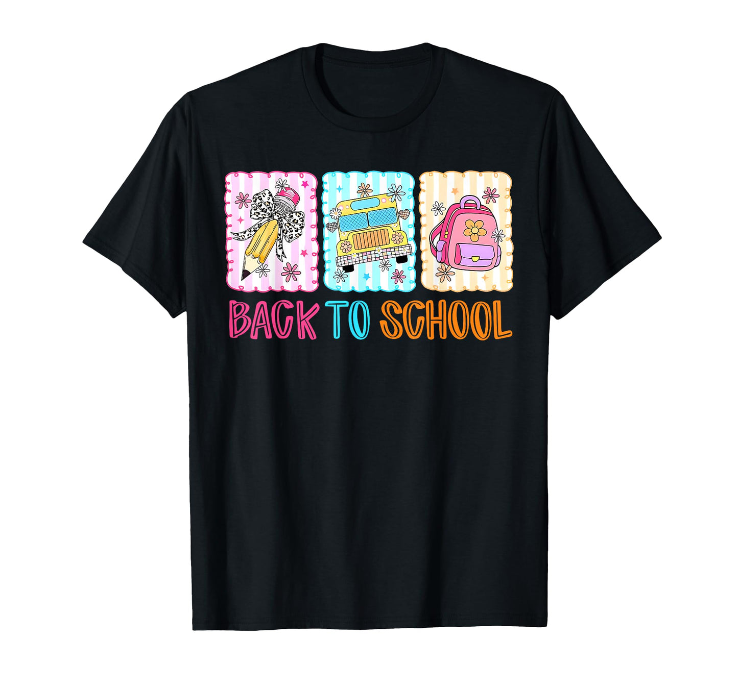 Coquette Pencil Bow School Bus Driver Funny Back To School T-Shirt