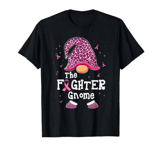 The Fighter Gnome Pink Warrior Breast Cancer Awareness Month T-Shirt