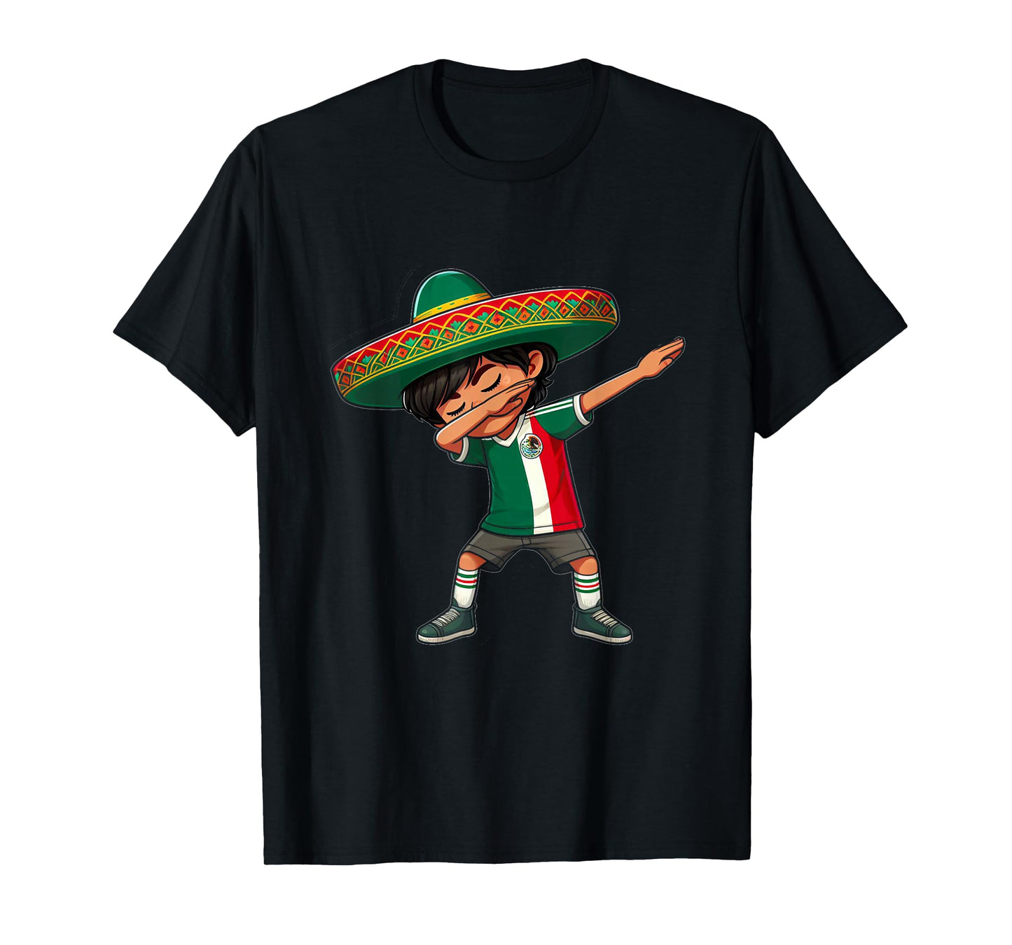 Mexico Tshirt Dab Dabbing Mexican Flag Pride Jersey T-Shirt