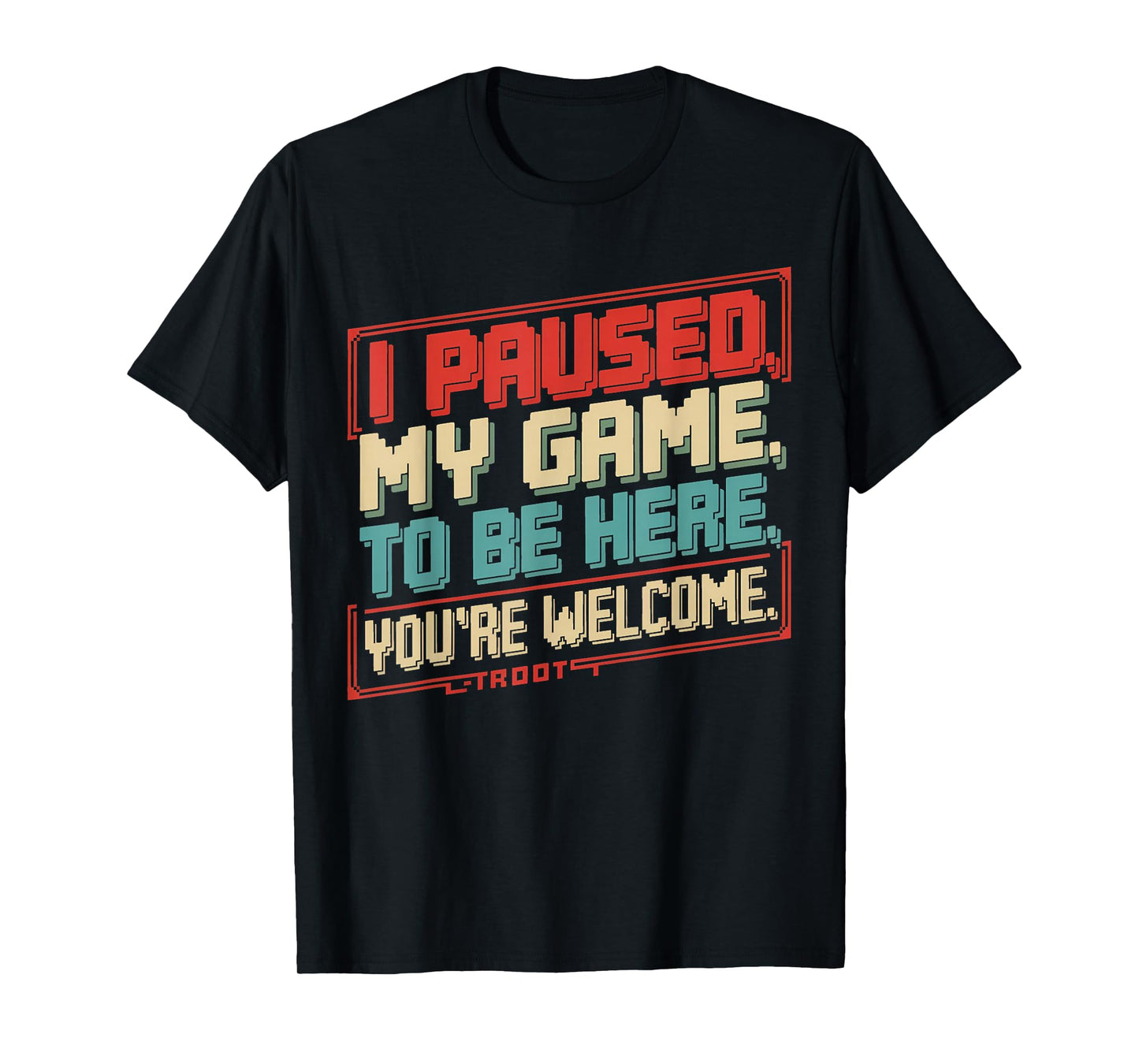 Bruh I Paused My Game Funny Skeleton Halloween Teens Boys T-Shirt
