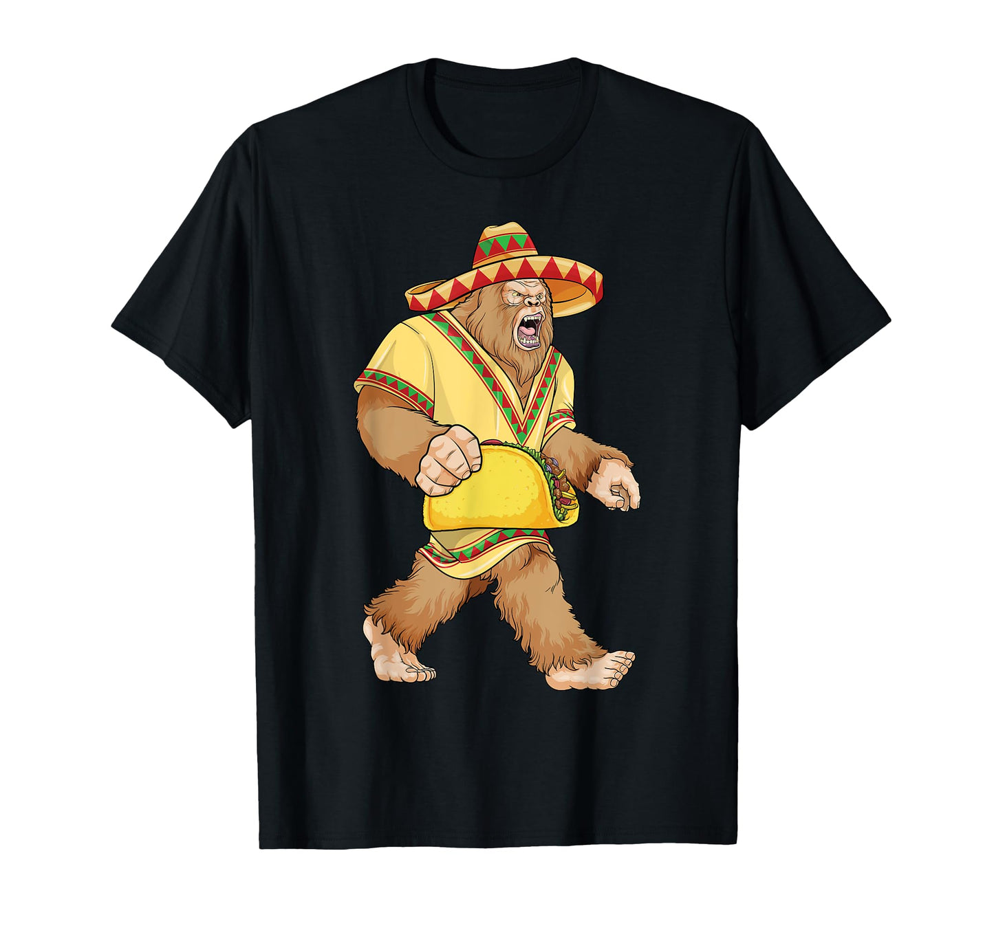 Bigfoot Taco Cinco de Mayo Mexican Bigfoot El Squatcho Boys T-Shirt