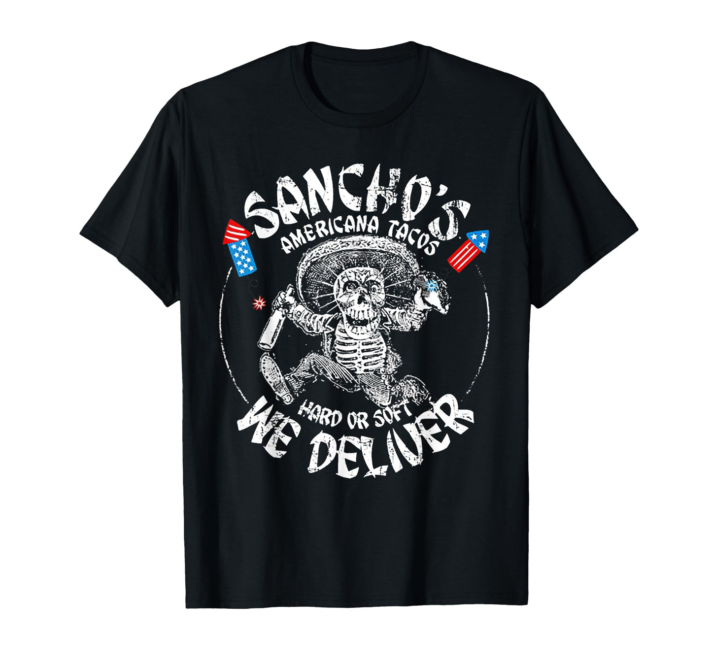 Sancho's Americana Tacos 4th Of July T-Shirt