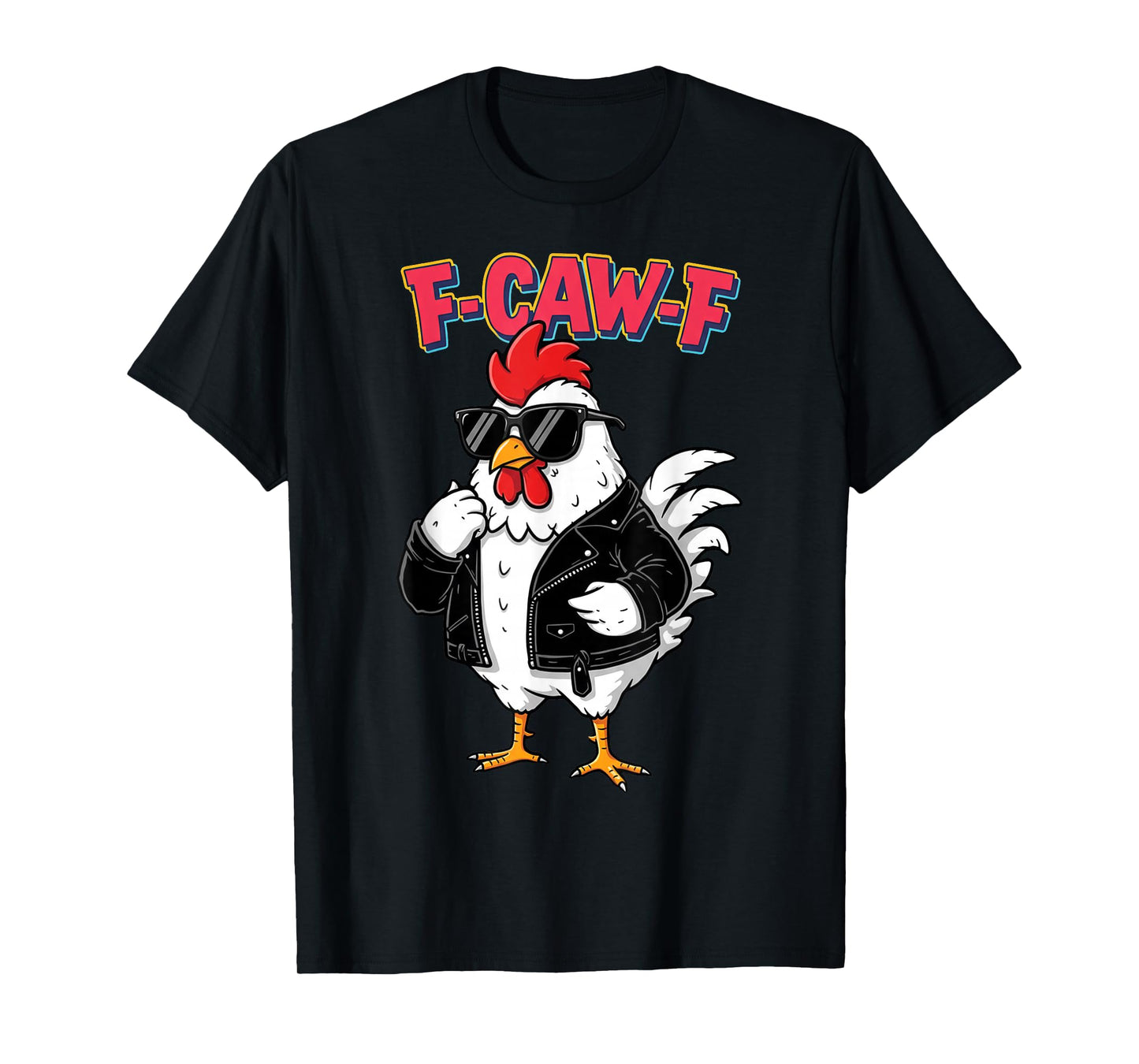 F-Caw-F Black Crow Funny Black Bird Moon Gothic Adult Humor T-Shirt